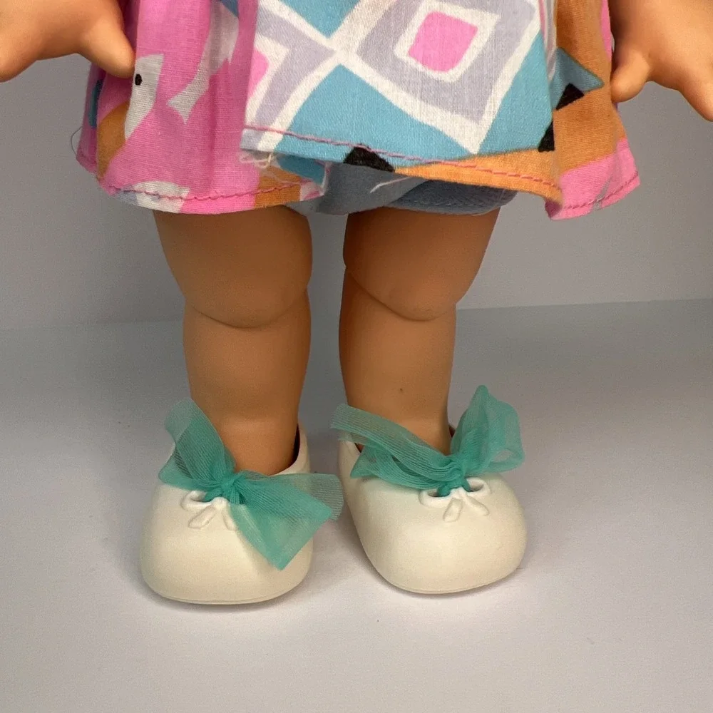 Vintage 1990 Galoob Baby Face So Sorry Sarah #6 Blue Eyes Heidi Dress